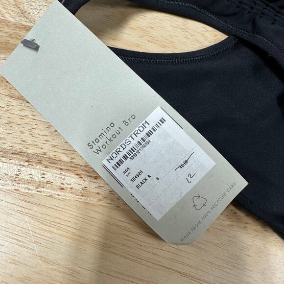 Sweaty Betty NWT Stamina Workout Bra Black Size S 4-6 Deep Underband Seamless - Picture 5 of 10